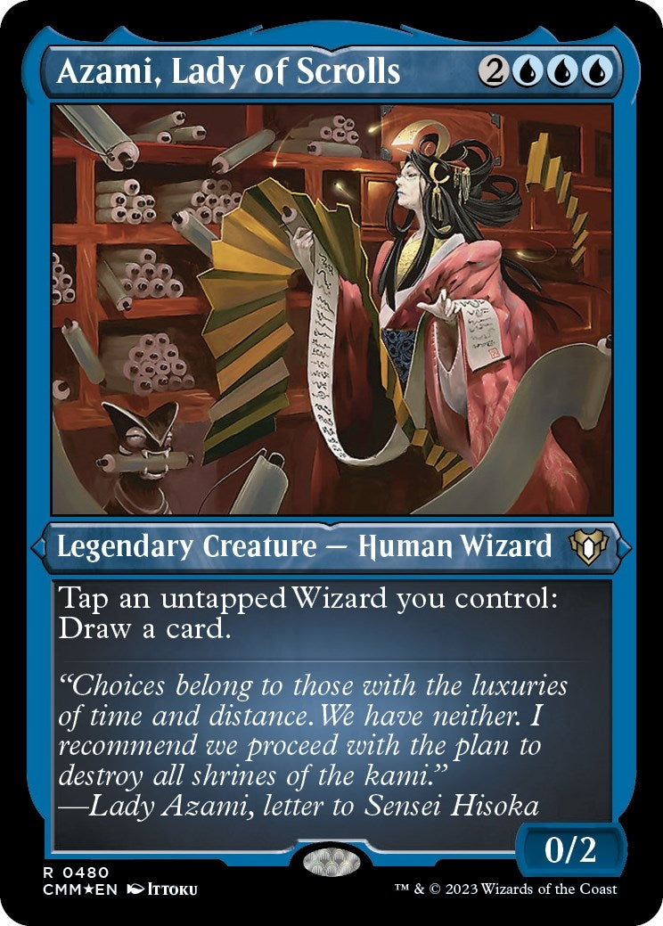 Image for Azami, Lady of Scrolls (Foil Etched) (480) (CMM) - Magic: The Gathering