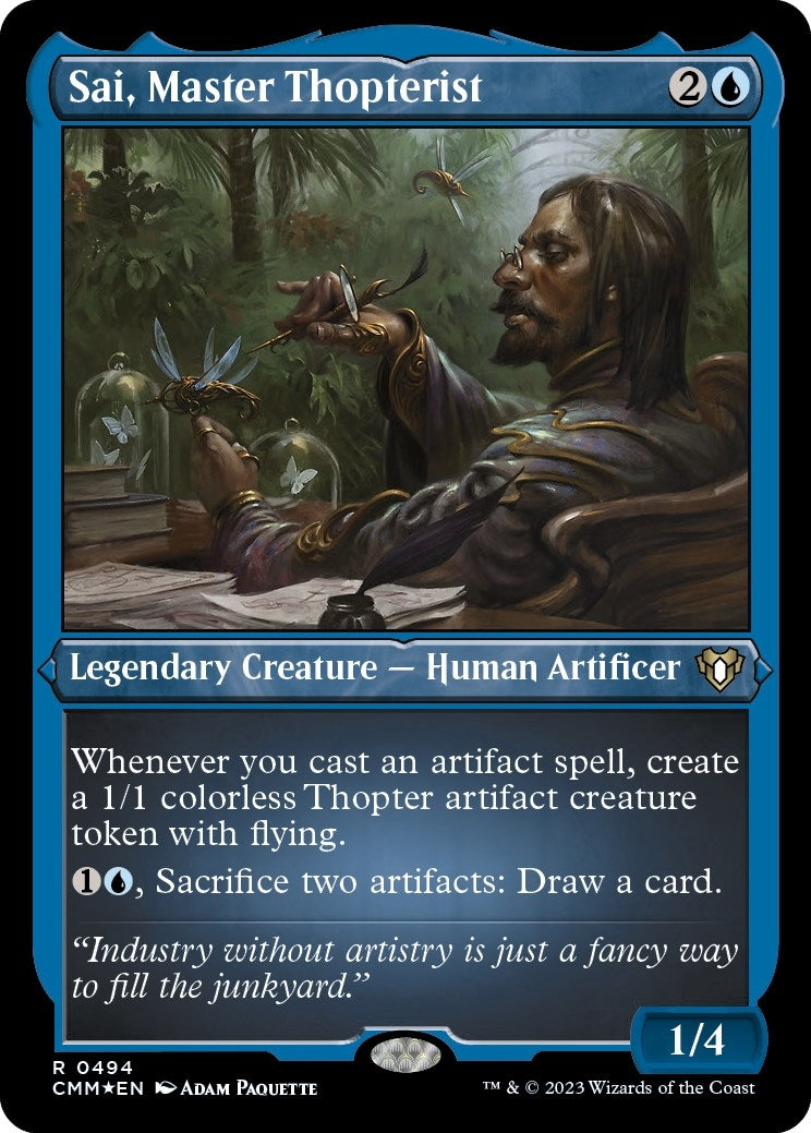 Image for Sai, Master Thopterist (Foil Etched) (494) (CMM) - Magic: The Gathering