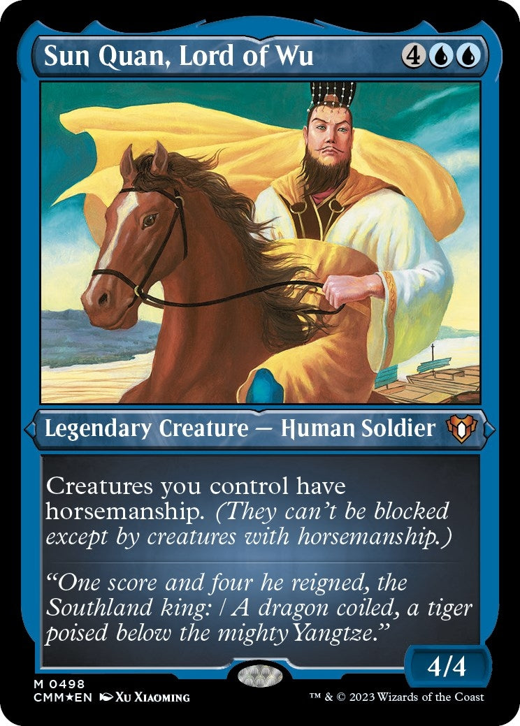 Image for Sun Quan, Lord of Wu (Foil Etched) (498) (CMM) - Magic: The Gathering