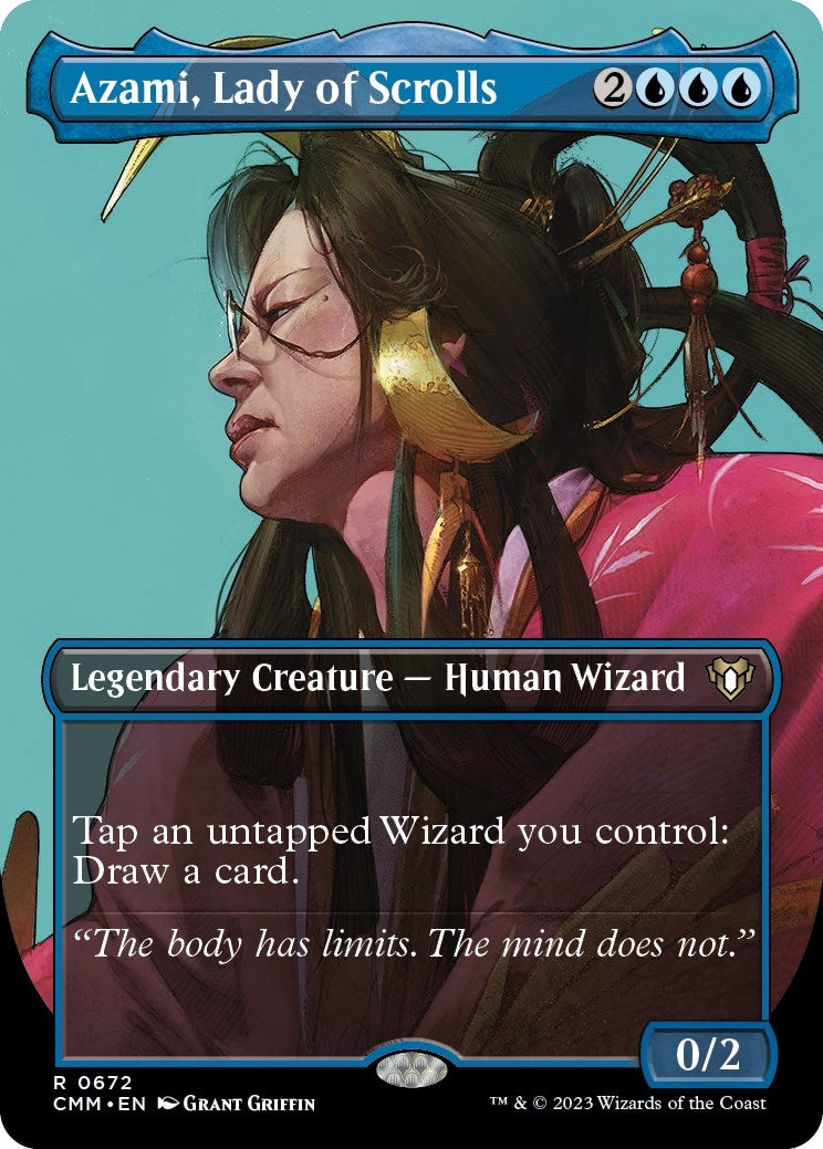 Image for Azami, Lady of Scrolls (Borderless) (672) (CMM) - Magic: The Gathering