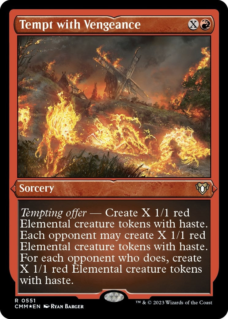 Image for Tempt with Vengeance (Foil Etched) (551) (CMM) - Magic: The Gathering