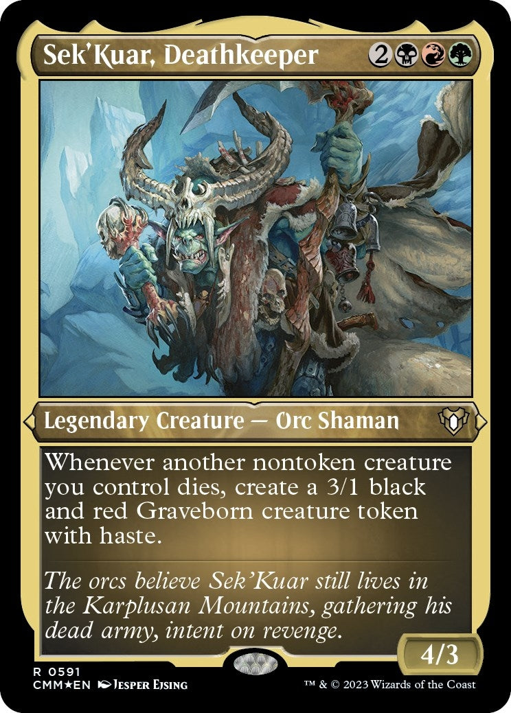 Image for Sek'Kuar, Deathkeeper (Foil Etched) (591) (CMM) - Magic: The Gathering