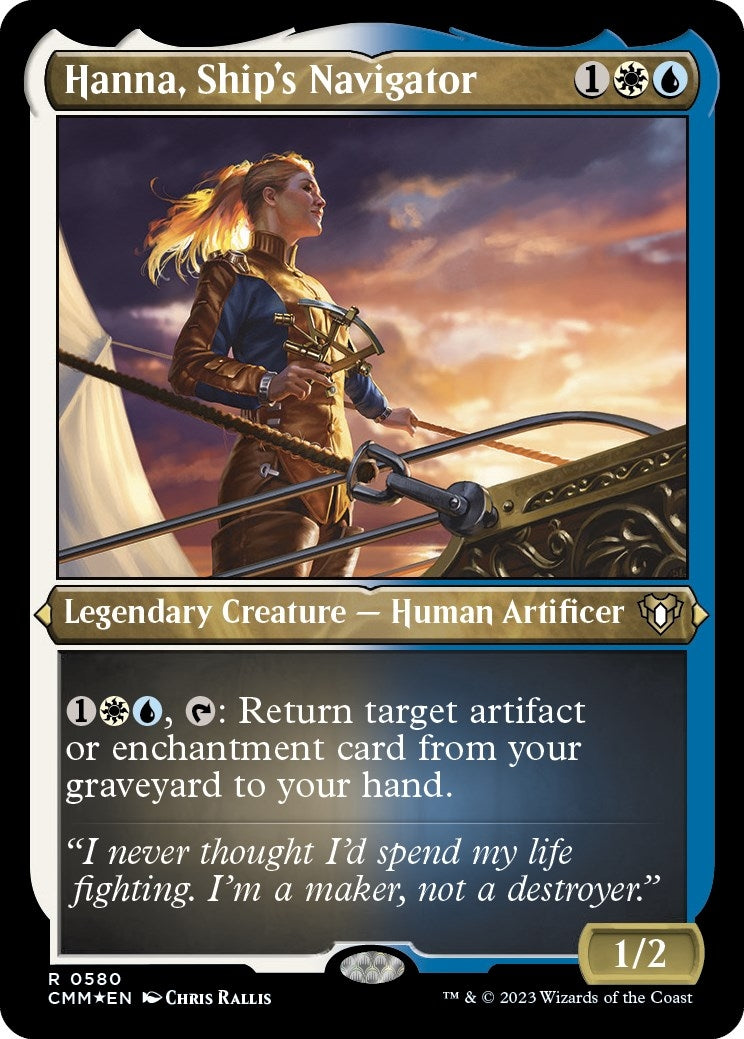 Image for Hanna, Ship's Navigator (Foil Etched) (580) (CMM) - Magic: The Gathering