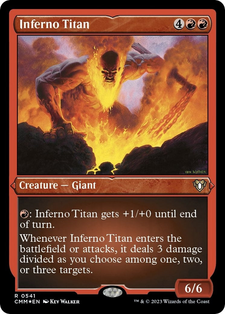 Image for Inferno Titan (Foil Etched) (541) (CMM) - Magic: The Gathering