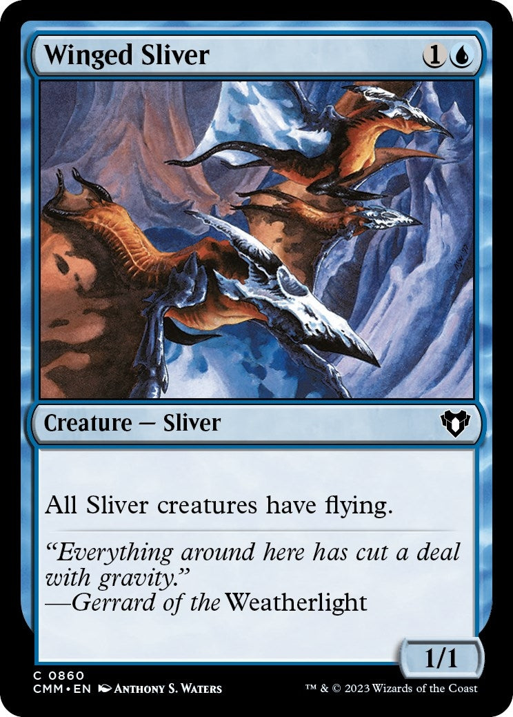 Image for Winged Sliver (860) (CMM) - Magic: The Gathering
