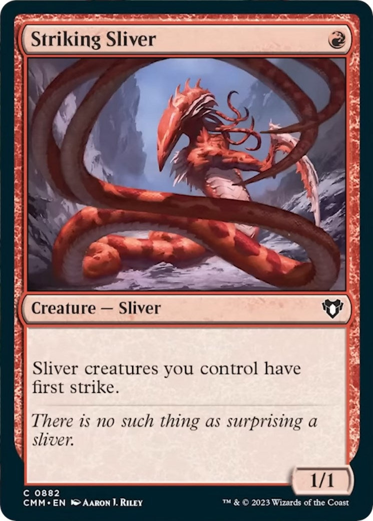 Image for Striking Sliver (882) (CMM) - Magic: The Gathering