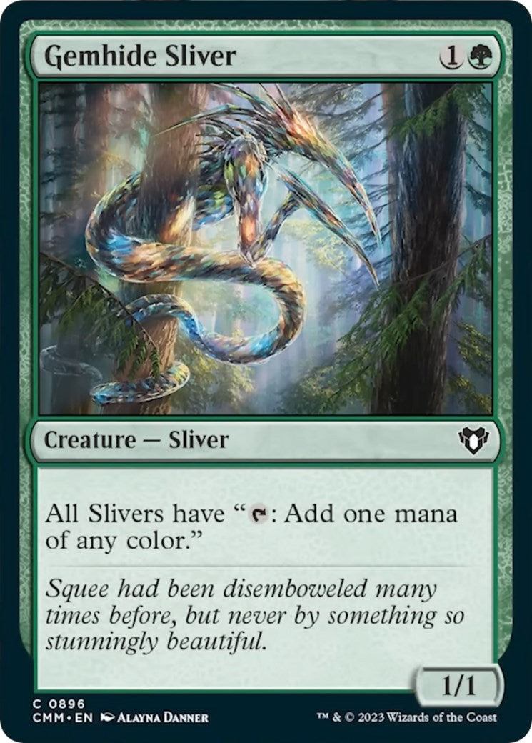 Image for Gemhide Sliver (896) (CMM) - Magic: The Gathering