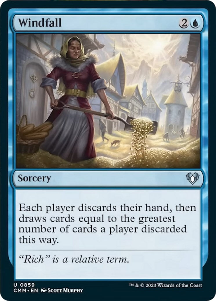 Image for Windfall (859) (CMM) - Magic: The Gathering