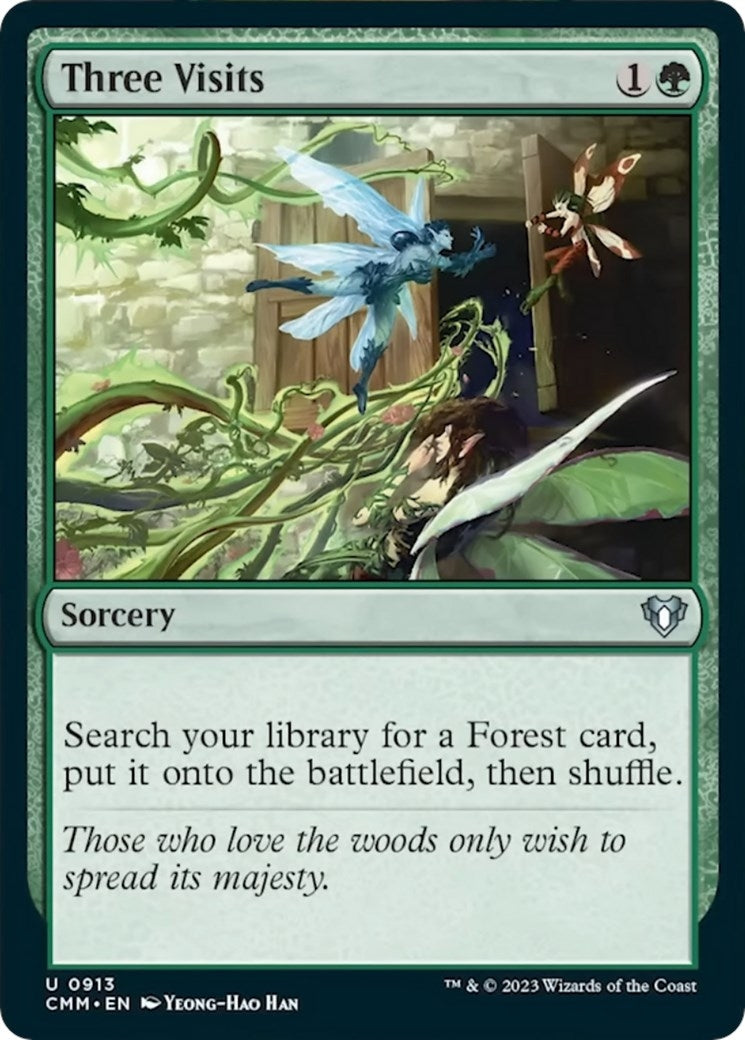 Image for Three Visits (913) (CMM) - Magic: The Gathering
