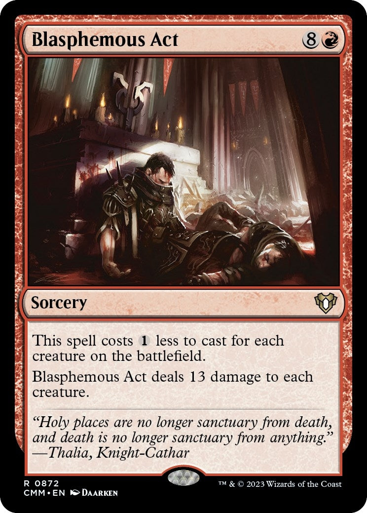 Image for Blasphemous Act (872) (CMM) - Magic: The Gathering