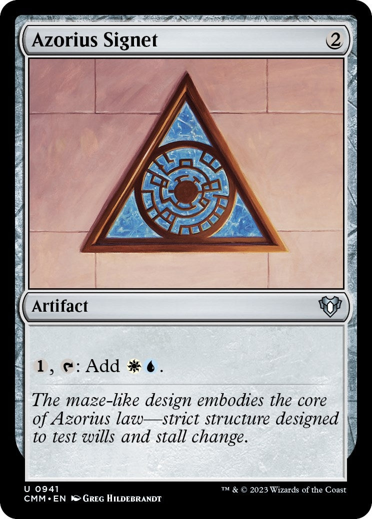 Image for Azorius Signet (941) (CMM) - Magic: The Gathering