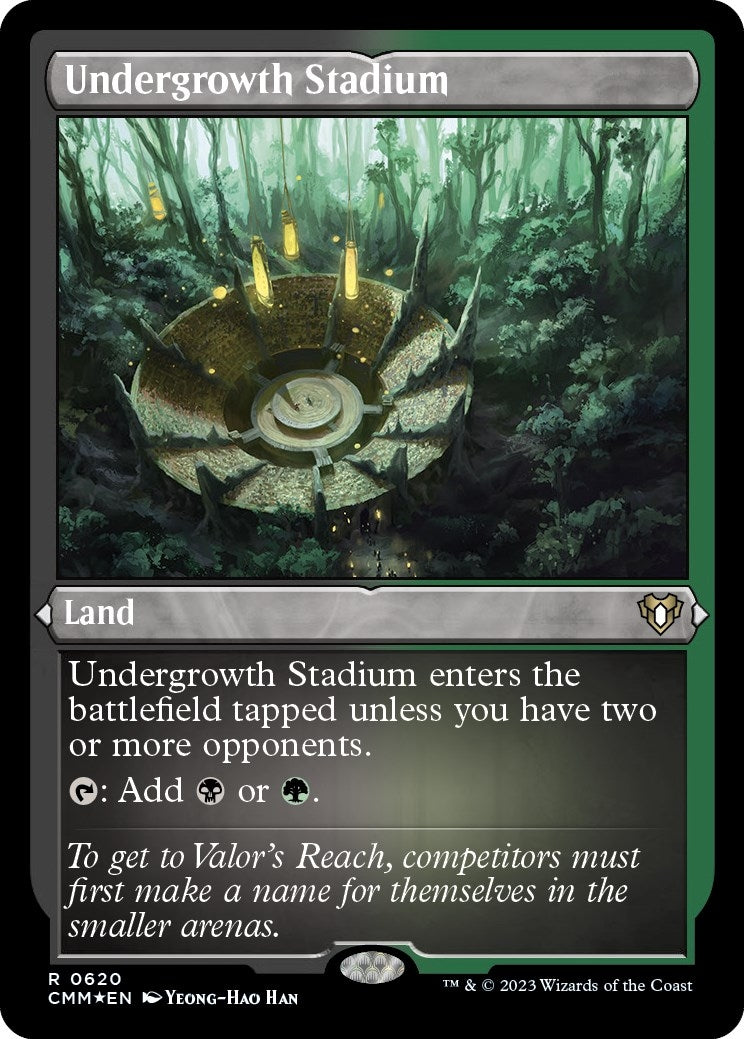Image for Undergrowth Stadium (Foil Etched) (620) (CMM) - Magic: The Gathering