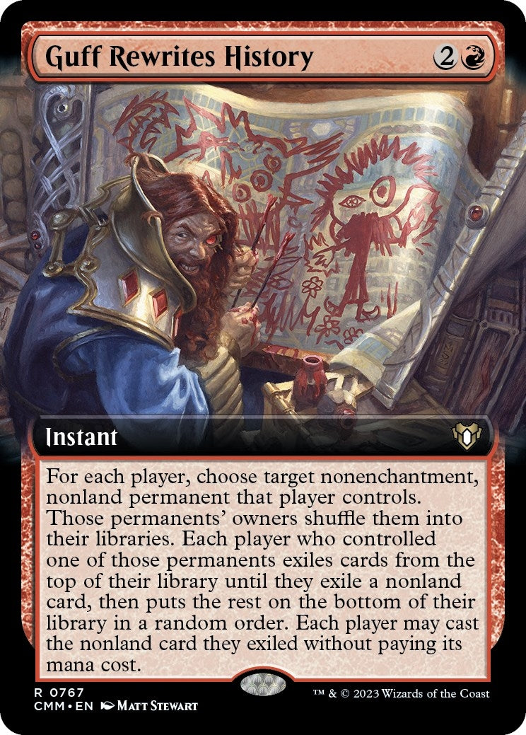 Image for Guff Rewrites History (Extended Art) (767) (CMM) - Magic: The Gathering