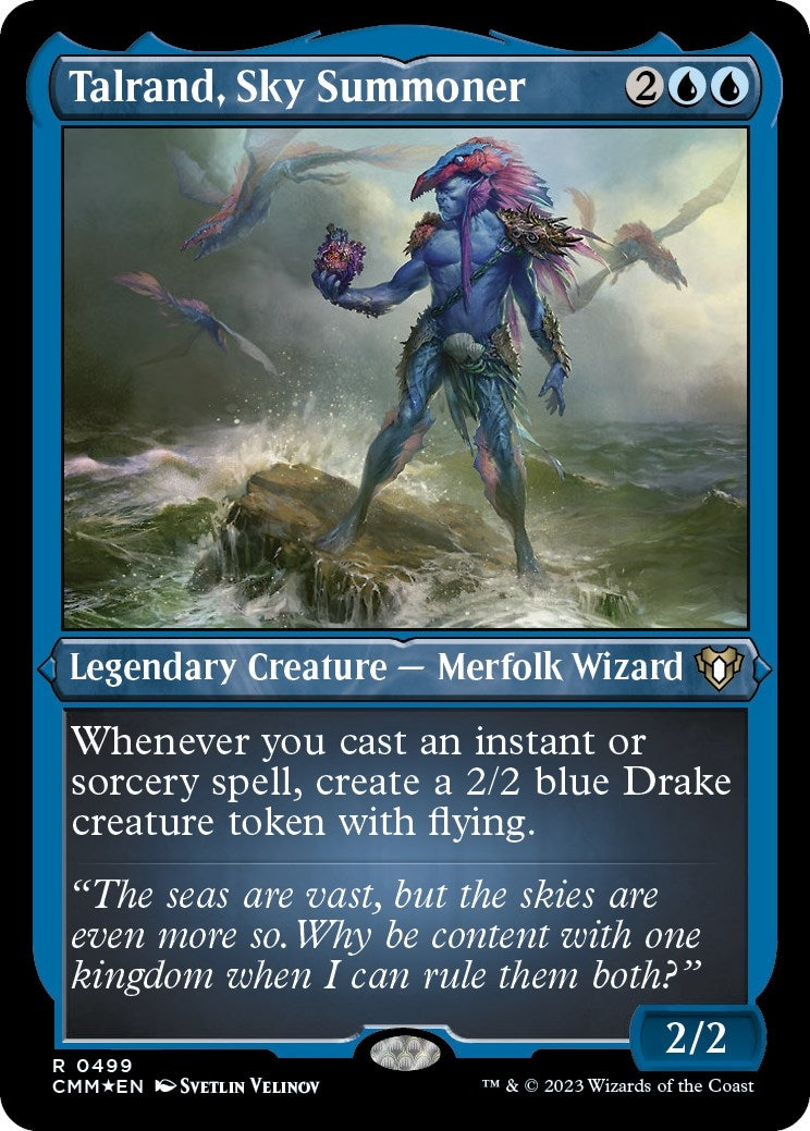 Image for Talrand, Sky Summoner (Foil Etched) (499) (CMM) - Magic: The Gathering