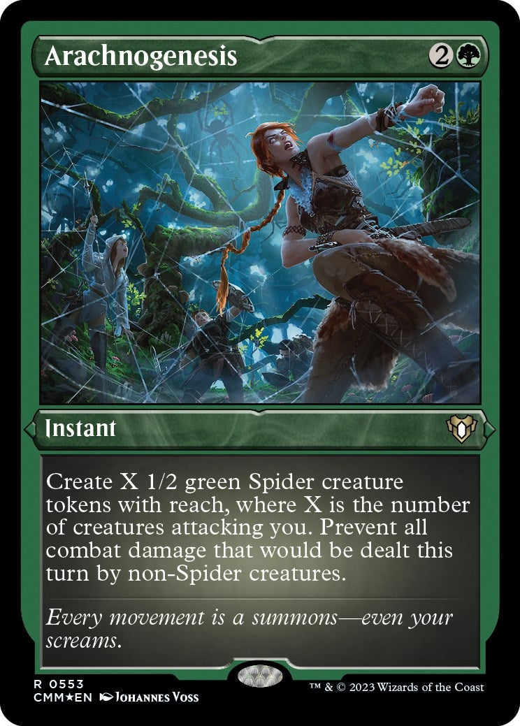 Image for Arachnogenesis (Foil Etched) (553) (CMM) - Magic: The Gathering