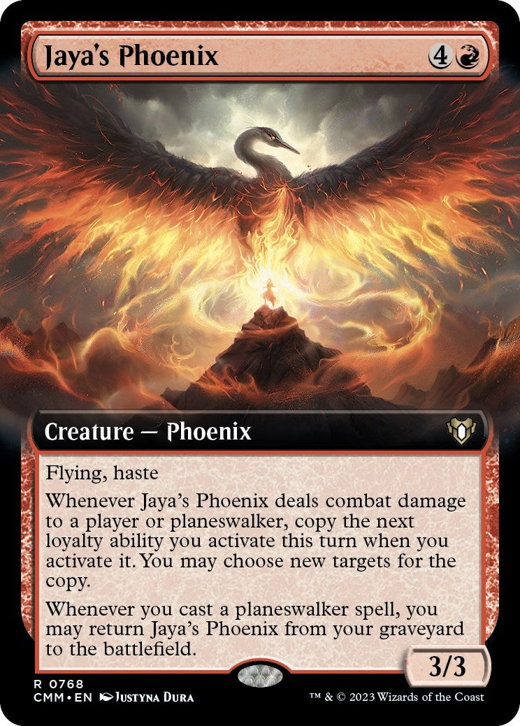 Image for Jaya's Phoenix (Extended Art) (768) (CMM) - Magic: The Gathering