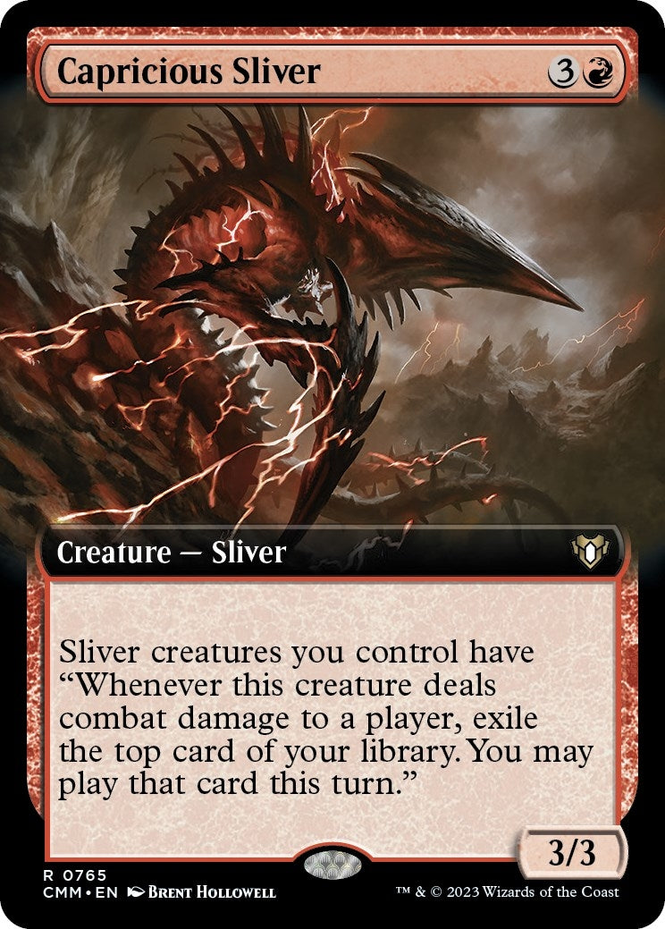 Image for Capricious Sliver (Extended Art) (765) (CMM) - Magic: The Gathering