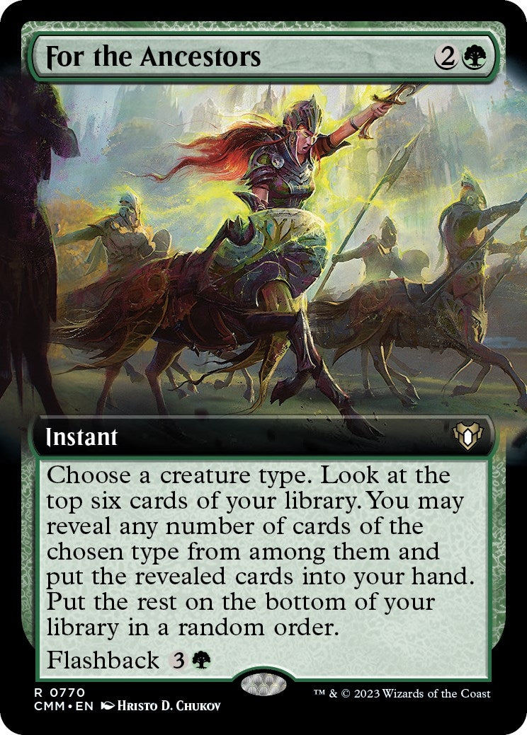 Image for For the Ancestors (Extended Art) (770) (CMM) - Magic: The Gathering