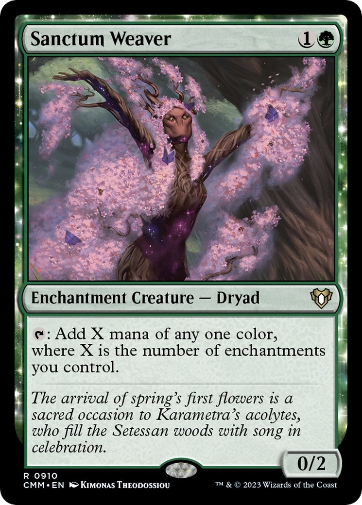 Image for Sanctum Weaver (910) (CMM) - Magic: The Gathering
