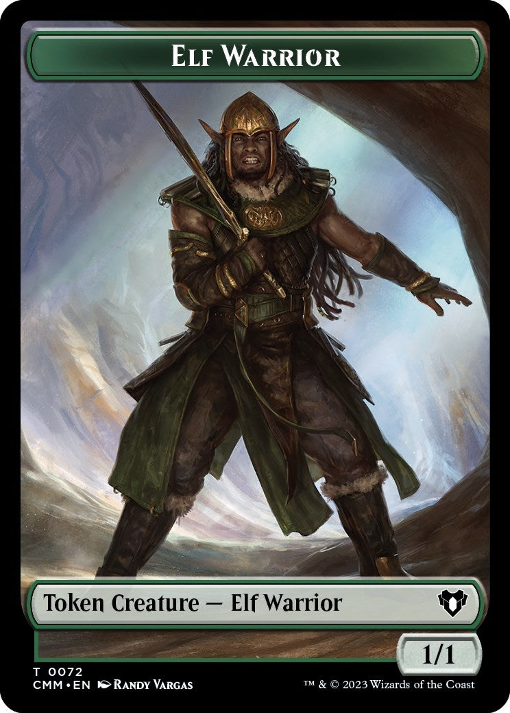 Image for Elf Warrior // Cleric Double-Sided Token (72 // 62) (CMM) - Magic: The Gathering