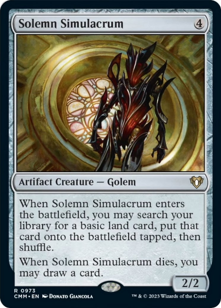 Image for Solemn Simulacrum (973) (CMM) - Magic: The Gathering