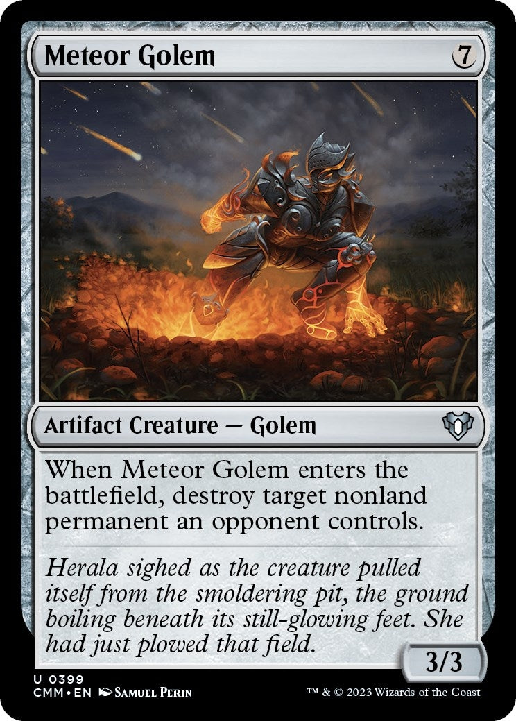 Image for Meteor Golem (399) (CMM) - Magic: The Gathering