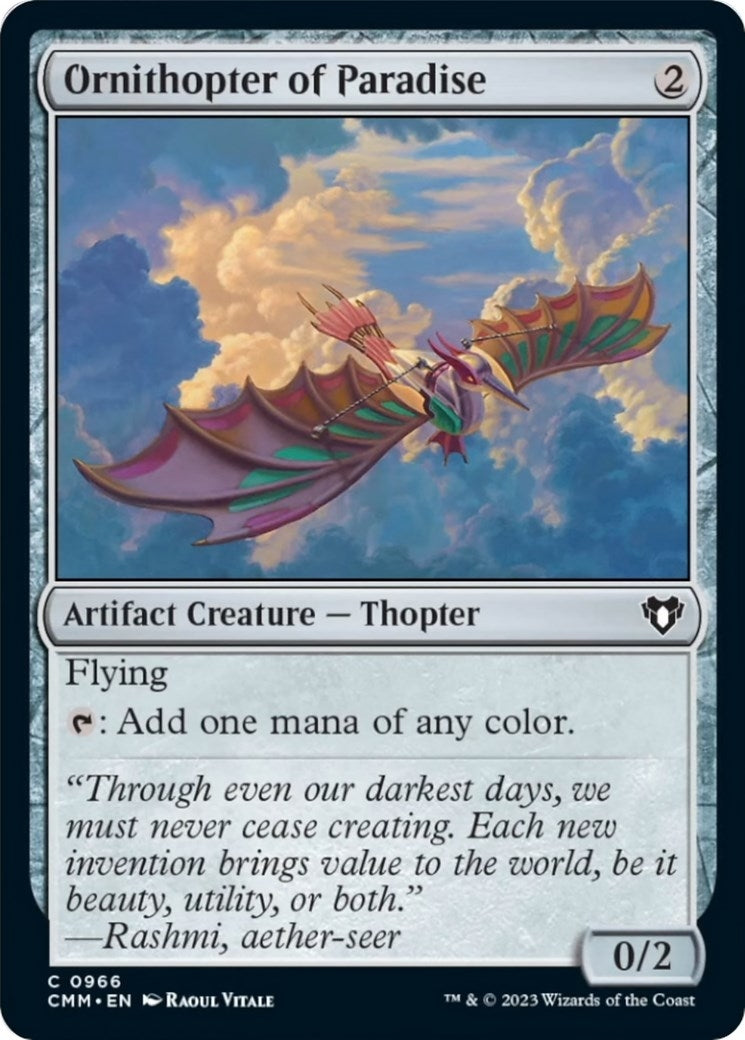 Image for Ornithopter of Paradise (966) (CMM) - Magic: The Gathering