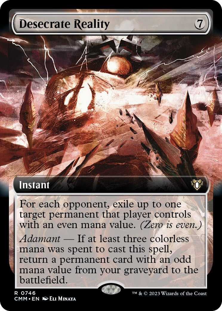 Image for Desecrate Reality (Extended Art) (746) (CMM) - Magic: The Gathering