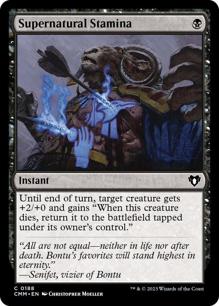 Image for Supernatural Stamina (188) (CMM) - Magic: The Gathering