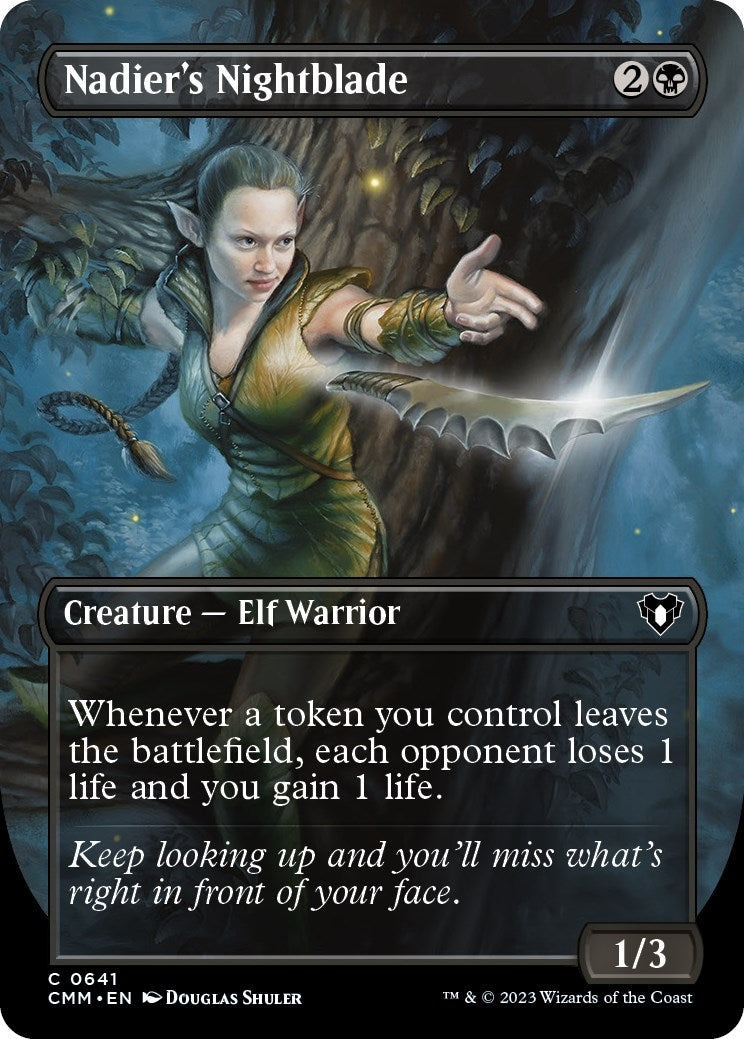 Image for Nadier's Nightblade (Borderless) (641) (CMM) - Magic: The Gathering