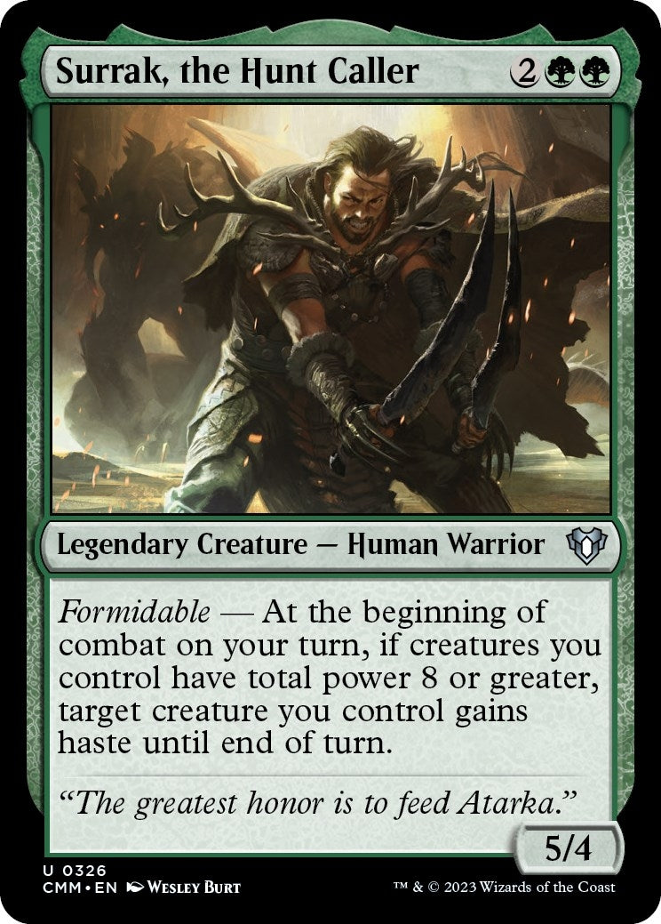 Image for Surrak, the Hunt Caller (326) (CMM) - Magic: The Gathering