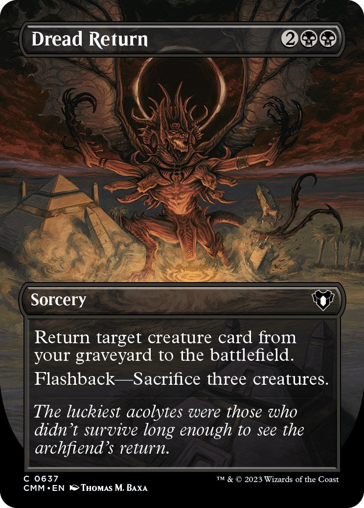 Image for Dread Return (Borderless) (637) (CMM) - Magic: The Gathering