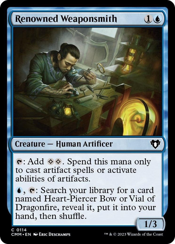Image for Renowned Weaponsmith (114) (CMM) - Magic: The Gathering