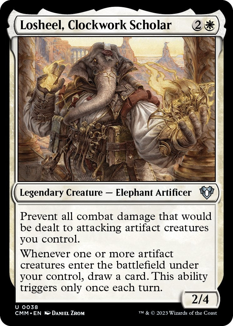 Image for Losheel, Clockwork Scholar (38) (CMM) - Magic: The Gathering