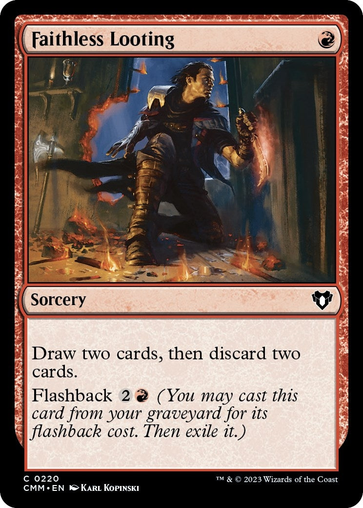 Image for Faithless Looting (220) (CMM) - Magic: The Gathering