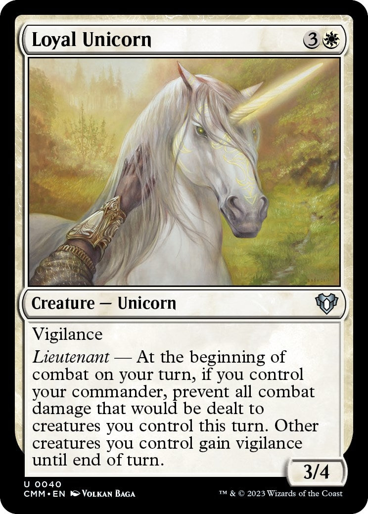 Image for Loyal Unicorn (40) (CMM) - Magic: The Gathering