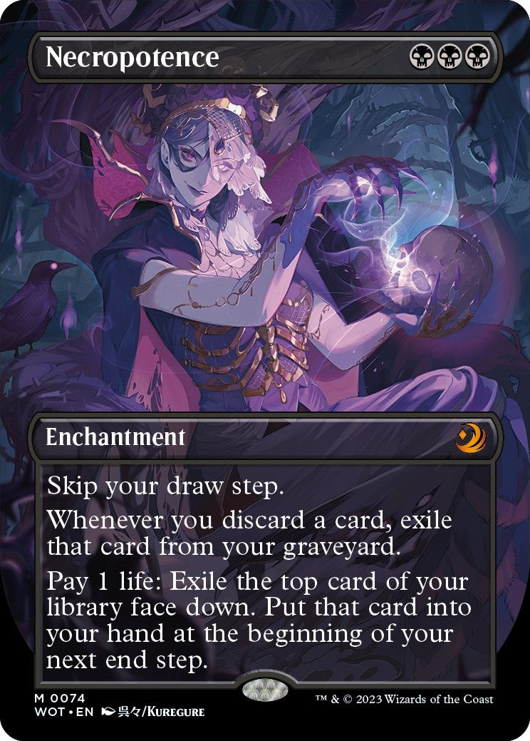 Image for Necropotence (Anime Borderless) (74) (WOT) - Magic: The Gathering