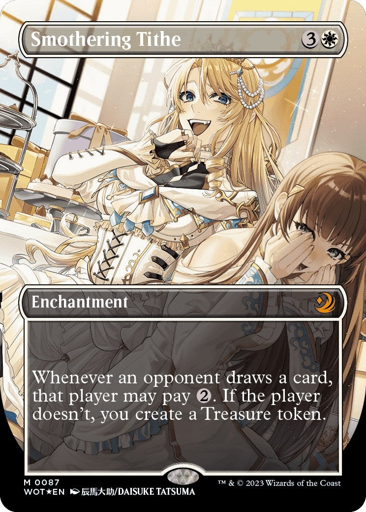 Image for Smothering Tithe (Anime Borderless) (Confetti Foil) (87) (WOT) - Magic: The Gathering