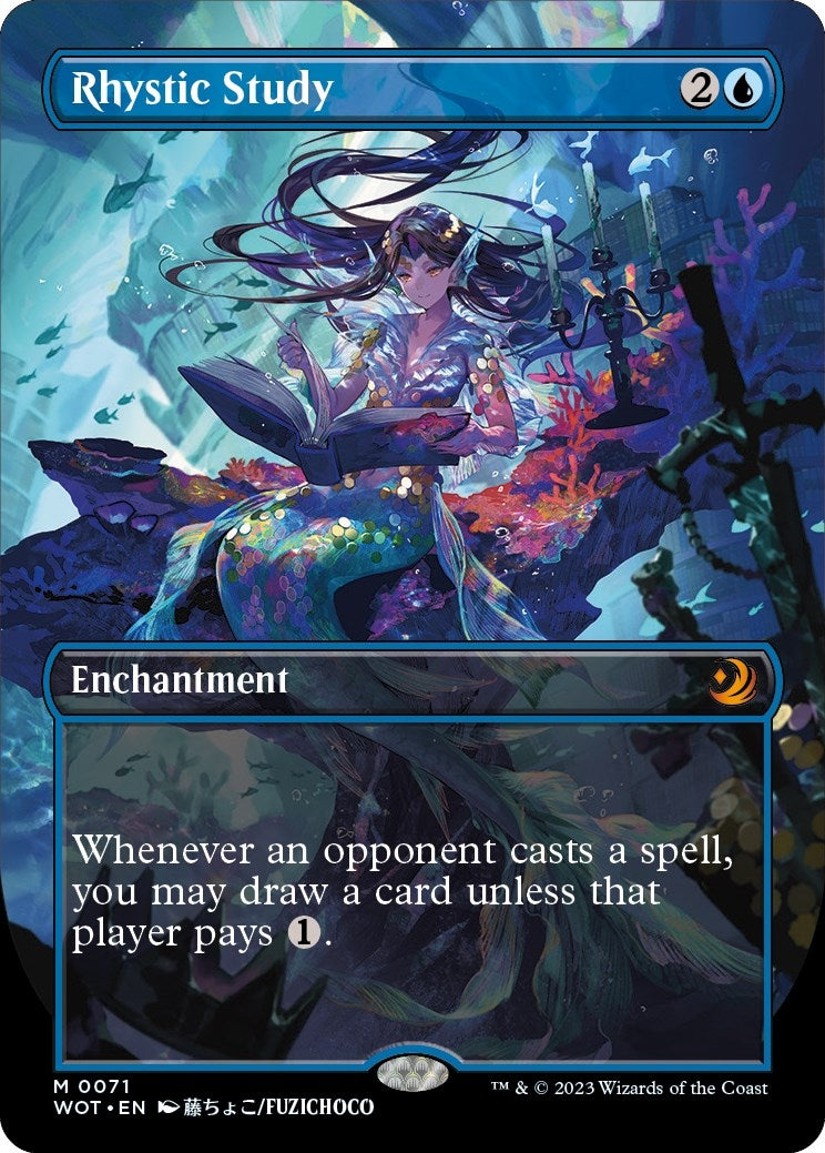 Image for Rhystic Study (Anime Borderless) (71) (WOT) - Magic: The Gathering