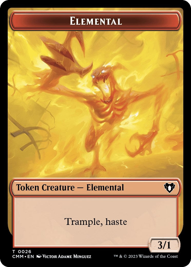 Image for Elemental (0026) // Ogre Double-Sided Token (26 // 28) (CMM) - Magic: The Gathering