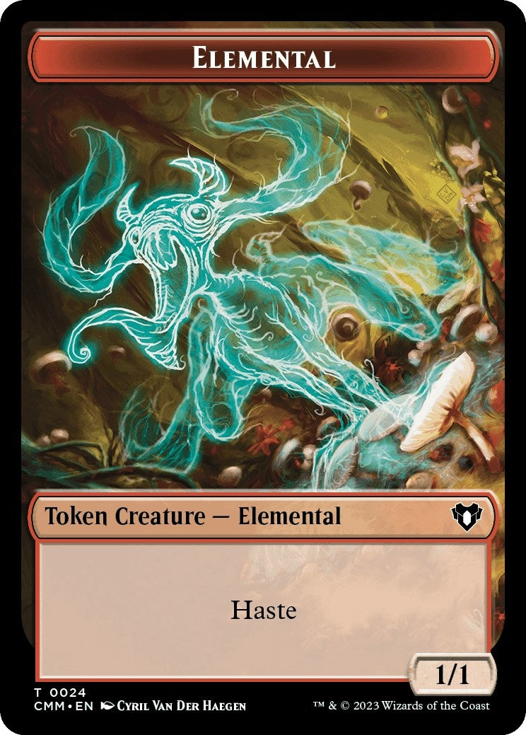 Image for Elemental (0024) // Construct (0041) Double-Sided Token (24 // 41) (CMM) - Magic: The Gathering