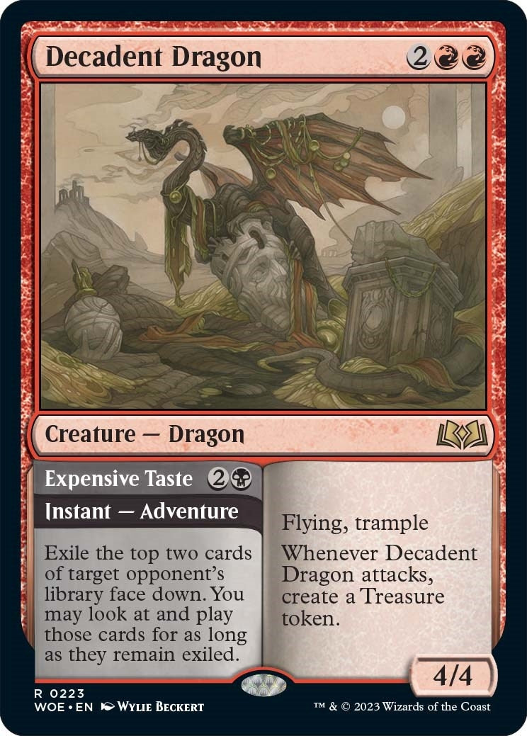 Image for Decadent Dragon (223) (WOE) - Magic: The Gathering