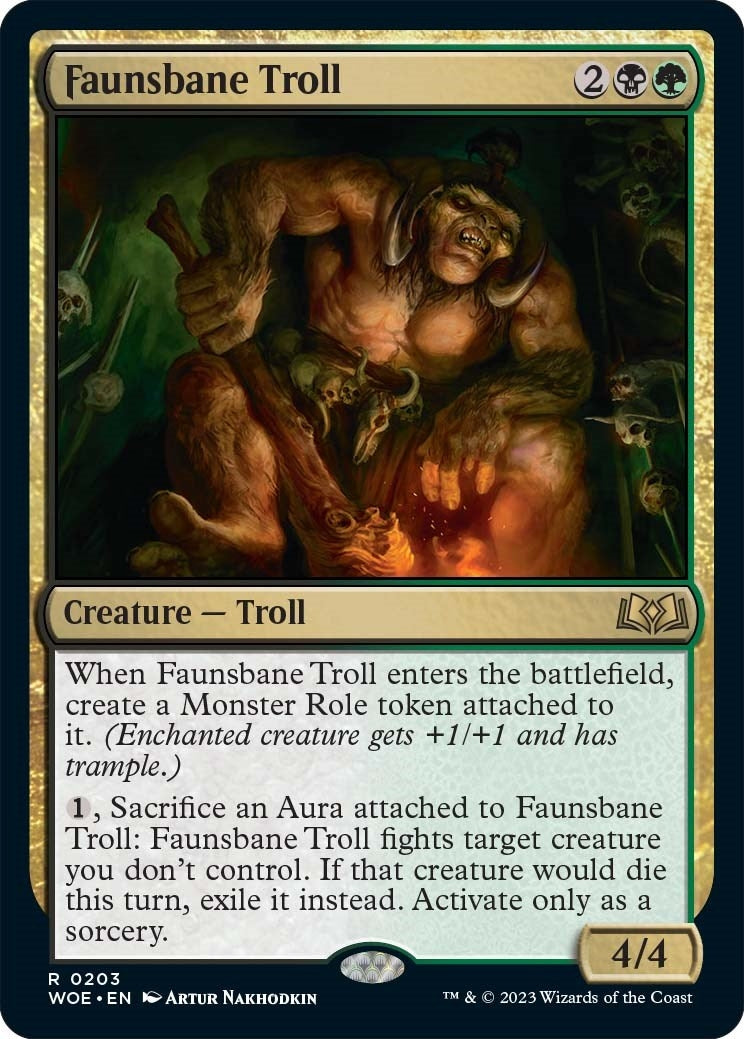 Image for Faunsbane Troll (203) (WOE) - Magic: The Gathering
