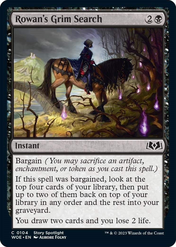 Image for Rowan's Grim Search (104) (WOE) - Magic: The Gathering