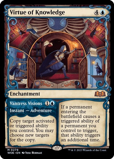 Image for Virtue of Knowledge (Showcase) (279) (WOE) - Magic: The Gathering