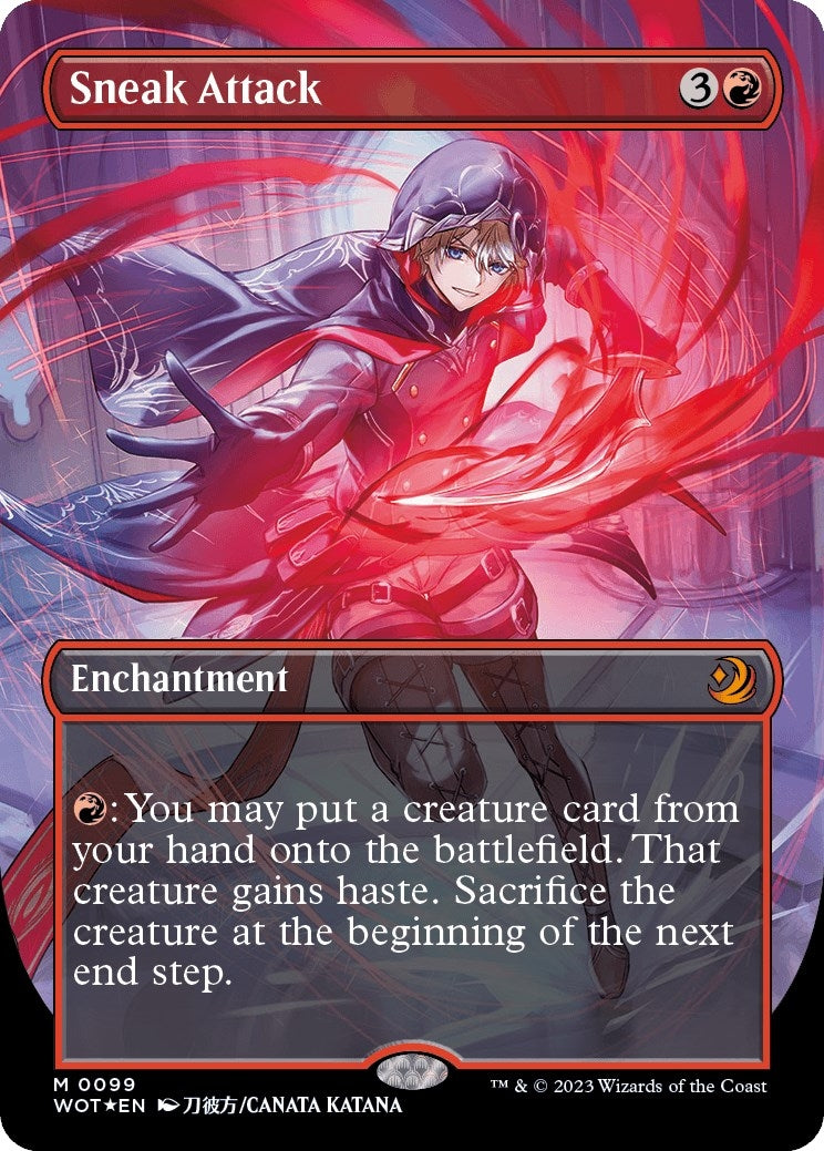 Image for Sneak Attack (Anime Borderless) (Confetti Foil) (99) (WOT) - Magic: The Gathering