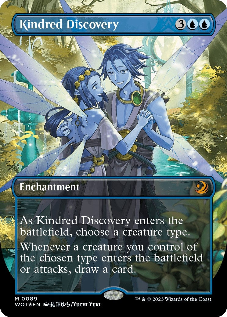Image for Kindred Discovery (Anime Borderless) (Confetti Foil) (89) (WOT) - Magic: The Gathering