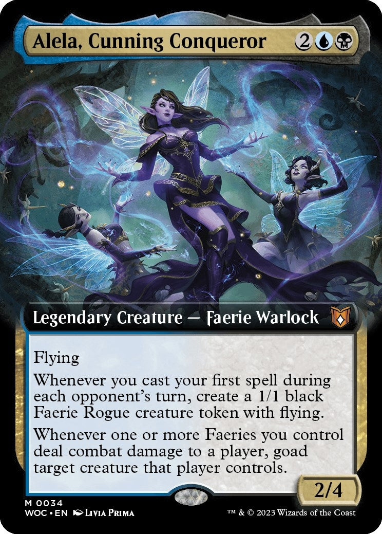Image for Alela, Cunning Conqueror (Extended Art) (34) (WOC) - Magic: The Gathering