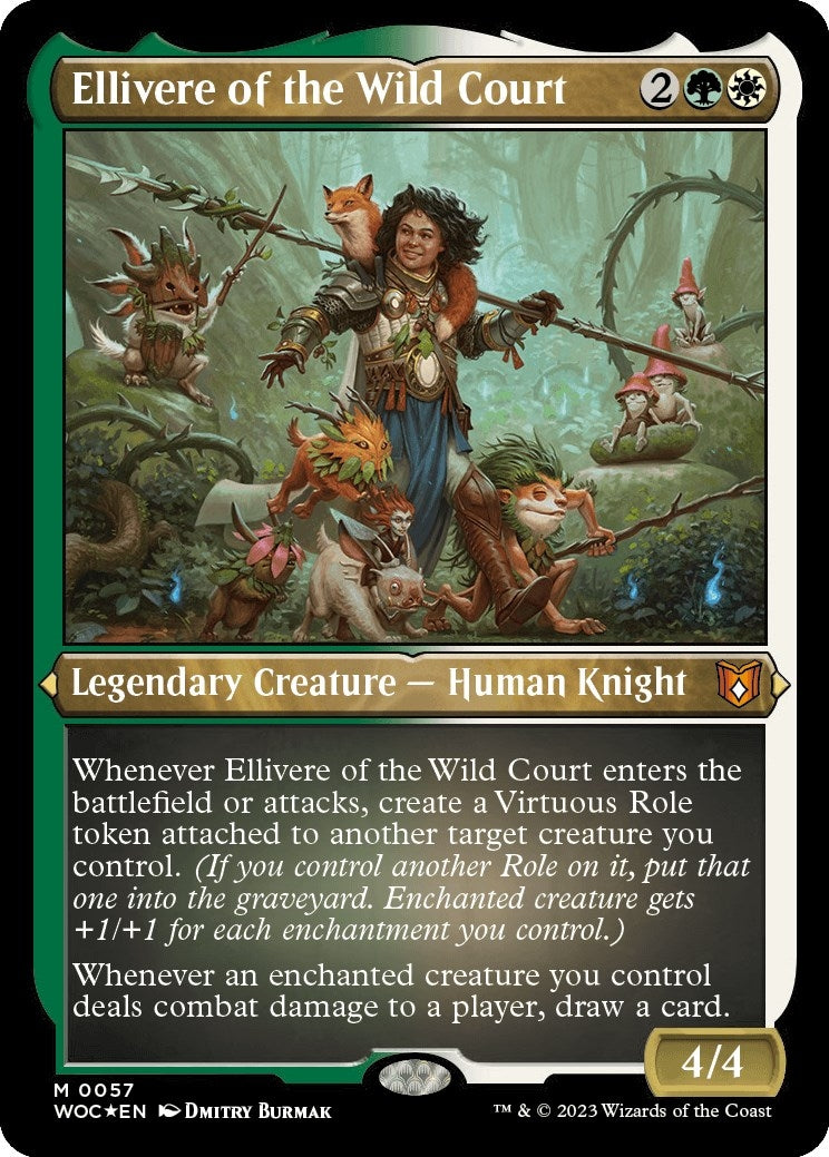 Image for Ellivere of the Wild Court (Display Commander) - Thick Stock (57) (WOC) - Magic: The Gathering