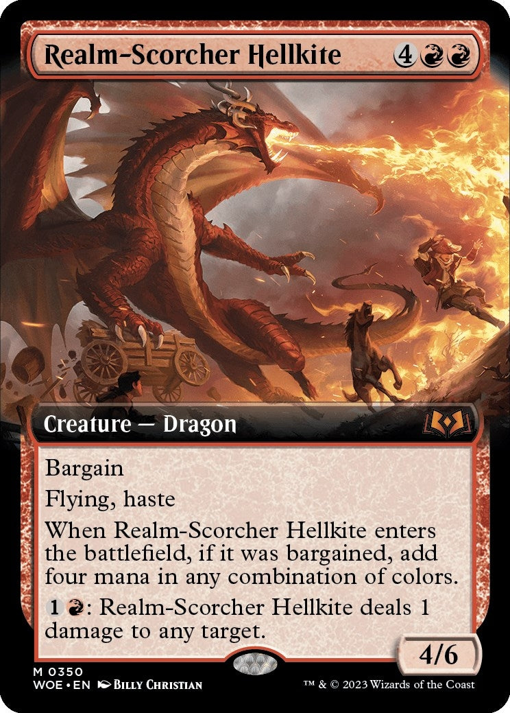 Image for Realm-Scorcher Hellkite (Extended Art) (350) (WOE) - Magic: The Gathering